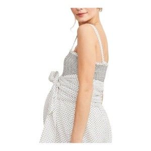 Hatch Maternity Black & White Polka Dot Simone Jumpsuit Size 2 (8/10 Medium)